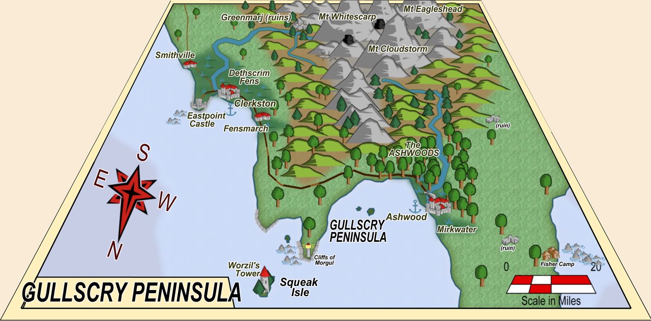 Nibirum Map: gullscry peninsula by Quenten Walker